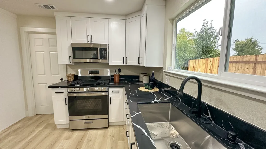 Kitchen remodel featuring transformed dated space into a functional and stylish culinary hub in Sacramento, CA by Tenax Construction