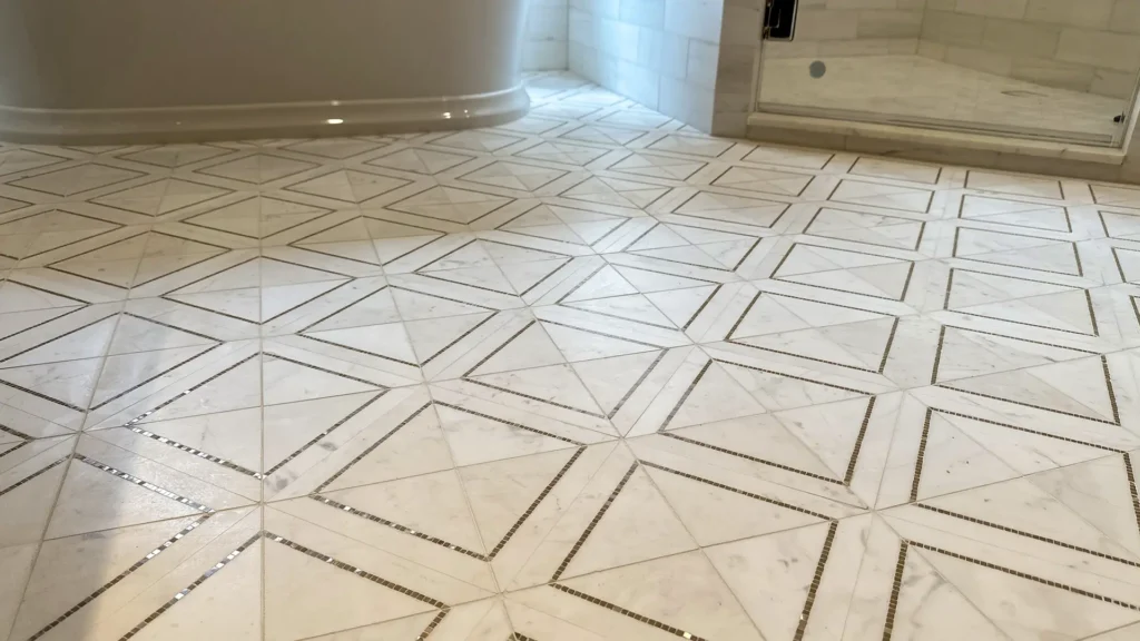 Luxury bathroom remodel featuring freestanding tub and frameless glass shower combined in open wet room layout in Granite Bay, CA by Tenax Construction