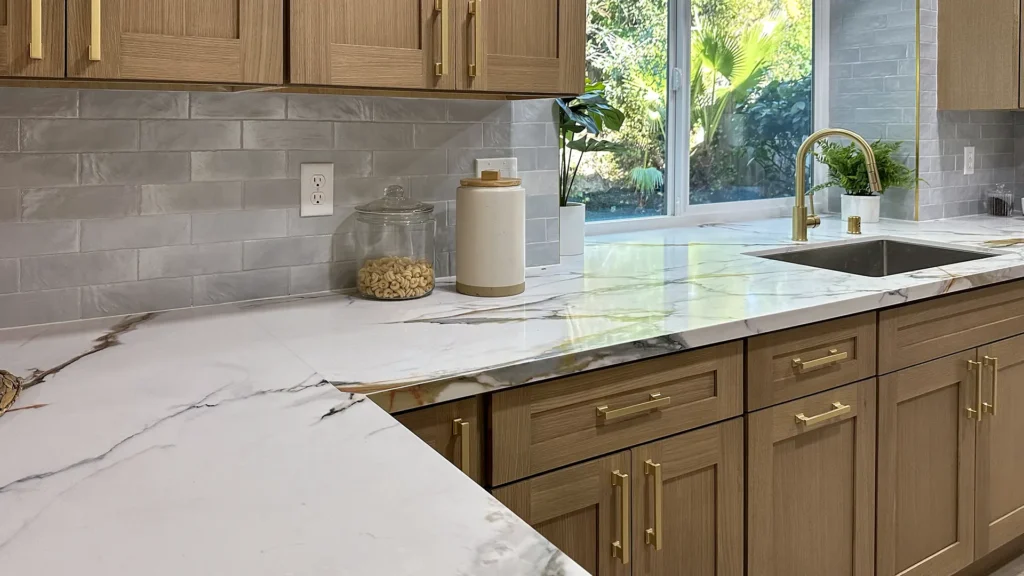 Kitchen remodel featuring safe demolition and removal of existing appliances and countertops in Fair Oaks, CA by Tenax Construction