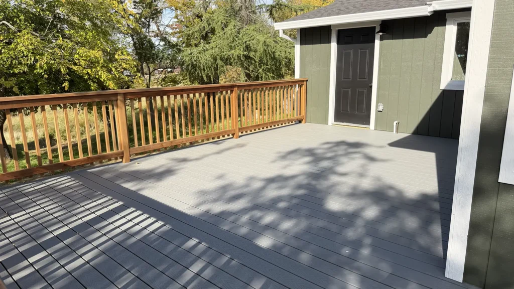 Complete home remodel featuring deck construction and repair with structural integrity and dry rot assessment in Lincoln, CA by Tenax Construction