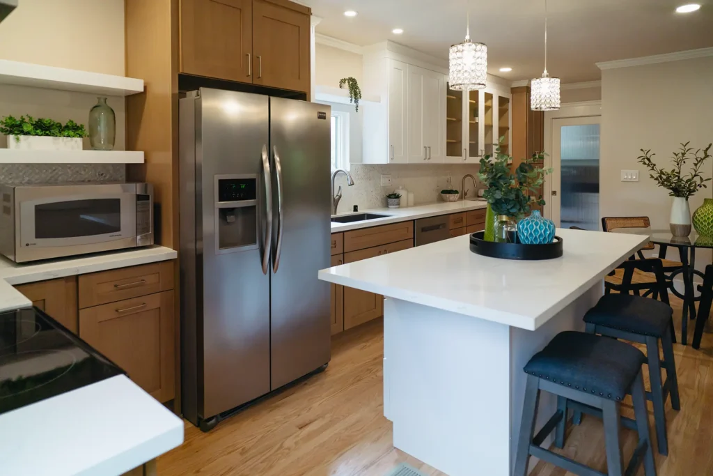 Complete kitchen remodel featuring tile backsplash installation over 47 square feet in Sacramento, CA by Tenax Construction