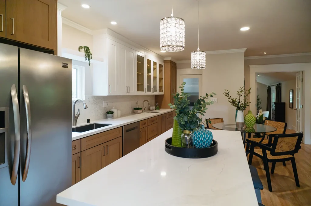 Complete kitchen remodel featuring solid wood cabinet doors and soft-close drawers in Sacramento, CA by Tenax Construction